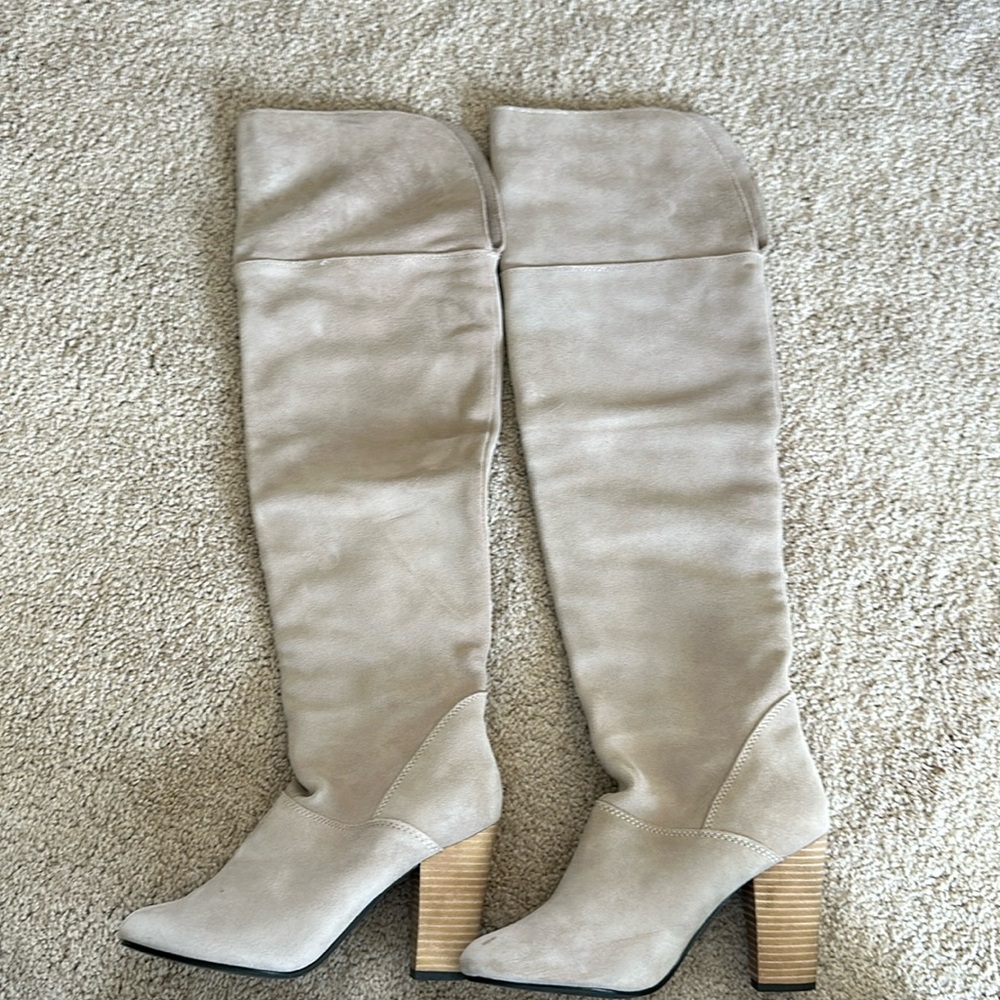 Suede over the knee boots